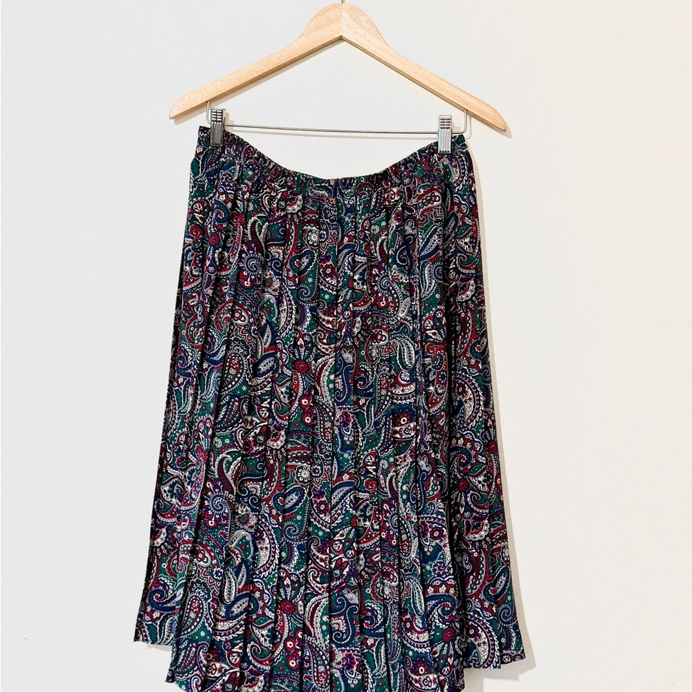 Liz Claiborne Multicolor Paisley A-Line Skirt